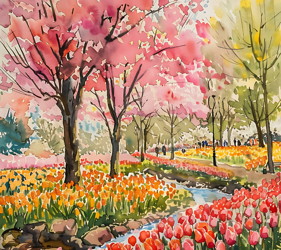 Floral Tulip Tapestry – Brighten Your Space Beautifully