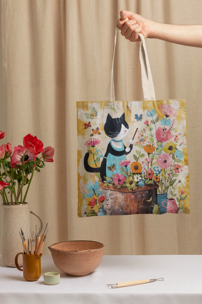 The Whimsical Cat Garden Unisex AOP Totebag Zipper